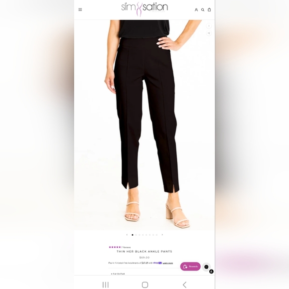 Thin Her Pants - Women's Thin Her Black Ankle Pants size 12